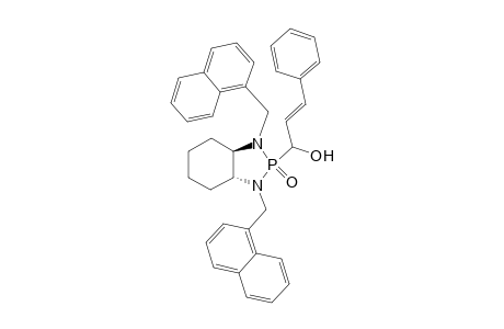 2-(1'-Hydroxy-3'-phenyl-(E)-prop-2'-enyl)-2,3,3a,4,5,6,7,7a-octahydro-1,3-bis(1-naphythylmethyl)-1H-1,3,2-benzodiazaphosphole 2-Oxide