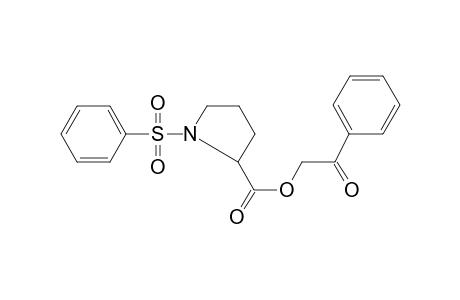 1-(benzenesulfonyl)-2-pyrrolidinecarboxylic acid phenacyl ester
