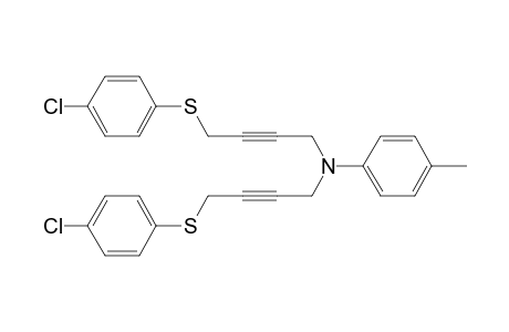 N,N-bis{4-[(p-chlorophenyl)thio]-2-butynyl}-p-toluidine