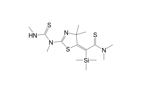 2-[4,4-dimethyl-2-(1,3-dimethyl-2-thioureido)-5(4H)-thiazolylidene-N,N-dimethyl-2-(trimethylsilyl)thioacetamide