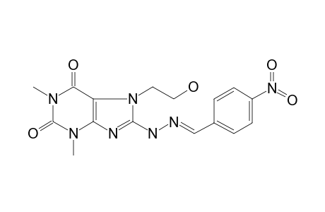 7-(2-hydroxyethyl)-1,3-dimethyl-8-[(2E)-2-[(4-nitrophenyl)methylene]hydrazino]purine-2,6-dione