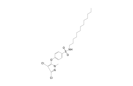 p-[(3,4-dichloro-1-methylpyrazol-5-yl)oxy]-N-tridecylbenzenesulfonamide