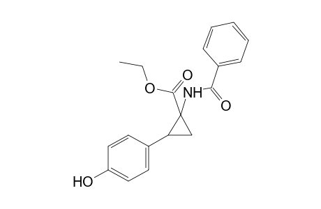 1-benzamido-2-(p-hydroxyphenyl)cyclopropanecarboxylic acid, ethyl ester