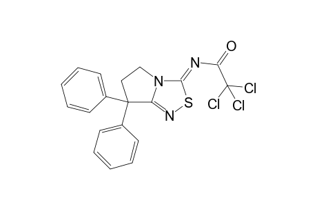 6,7-Dihydro-7,7-diphenyl-3-trichloroacetylimino-3H,5H-pyrrolo[2,1-c][1,2,4]thiadiazole
