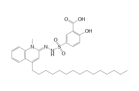 5-sulfosalicylic acid, 5-[(1-methyl-4-pentadecyl-2(1H)-quinolylidene)hydraide]