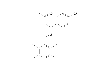 4-(p-methoxyphenyl)-4-[(2,3,4,5,6-pentamethylbenzyl)thio]-2-butanone