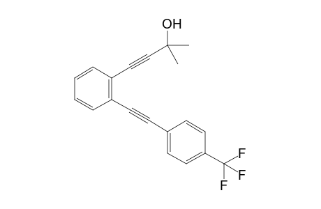 2-methyl-4-(2-((4-(trifluoromethyl)phenyl)ethynyl)phenyl)but-3-yn-2-ol