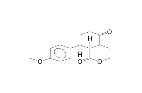 CYCLOHEXANECARBOXYLIC ACID, 6-(4-METHOXYPHENYL)-2-METHYL-3-OXO- METHYL ESTER,