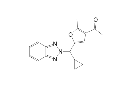 1-(5-((2H-benzo[d][1,2,3]triazol-2-yl)(cyclopropyl)methyl)-2-methylfuran-3-yl)ethan-1-one