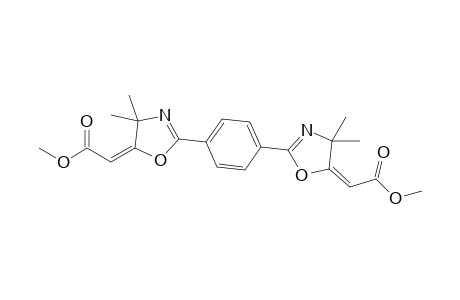 (2E)-2-[2-[4-[(5E)-5-(2-keto-2-methoxy-ethylidene)-4,4-dimethyl-2-oxazolin-2-yl]phenyl]-4,4-dimethyl-2-oxazolin-5-ylidene]acetic acid methyl ester