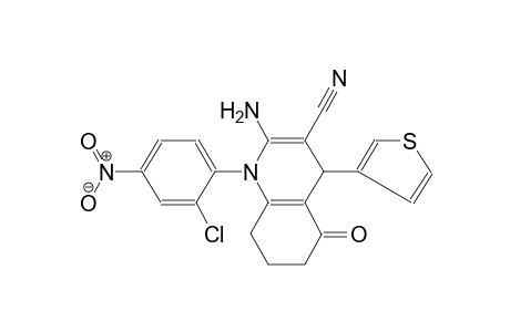 2-Amino-1-(2-chloro-4-nitro-phenyl)-5-keto-4-(3-thienyl)-4,6,7,8-tetrahydroquinoline-3-carbonitrile