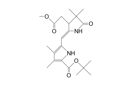 5-[(Z)-[5-keto-3-(2-keto-2-methoxy-ethyl)-4,4-dimethyl-pyrrolidin-2-ylidene]methyl]-3,4-dimethyl-1H-pyrrole-2-carboxylic acid tert-butyl ester