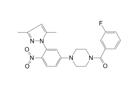 1-[3-(3,5-dimethyl-1H-pyrazol-1-yl)-4-nitrophenyl]-4-(3-fluorobenzoyl)piperazine