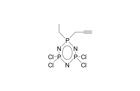 1-Ethyl-1-(2-propynyl)-tetrachloro-phosphacene