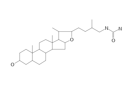 Coprostan-16,22-epoxy-3.alpha.-ol, 26-ureido