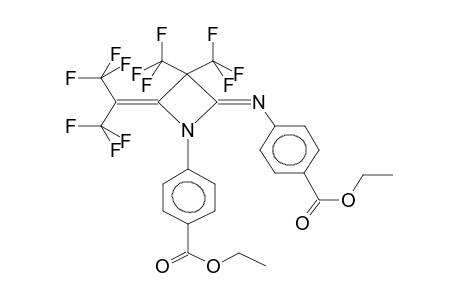 1-PARA-ETHOXYCARBONYLPHENYL-2-(PARA-ETHOXYCARBONYLPHENYLIMINO)-3,3-BIS(TRIFLUOROMETHYL)-4-HEXAFLUOROISOPROPYLIDENEAZETIDINE