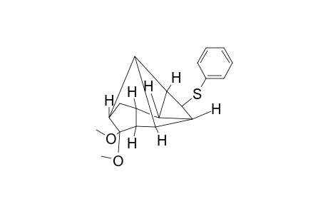 (1.alpha.,2.alpha.,2a.beta.,2b.beta.,4.alpha.,5a.beta.,6.alpha.,6a.beta.)-decahydro-5,5-dimethoxy-1-phenylthio-2,4,6-methenocyclobuta[a]pentalene