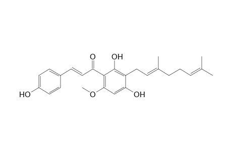 3'-GERANYL-2',4,4'-TRIHYDROXY-6'-METHOXYCHALCONE;3'-GERANYL-6'-O-METHYLCHALCONARINGENIN