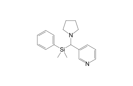 dimethyl-phenyl-[3-pyridinyl(1-pyrrolidinyl)methyl]silane