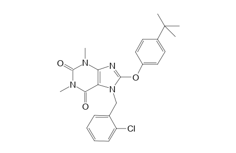 8-(4-tert-butylphenoxy)-7-(2-chlorobenzyl)-1,3-dimethyl-3,7-dihydro-1H-purine-2,6-dione