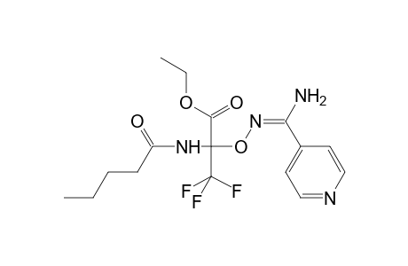 ethyl 2-({[(E)-amino(4-pyridinyl)methylidene]amino}oxy)-3,3,3-trifluoro-2-(pentanoylamino)propanoate