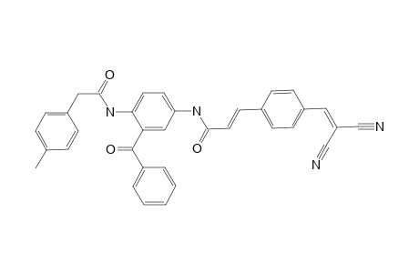 (E)-3-[4-(2,2-dicyanoethenyl)phenyl]-N-[4-[2-(4-methylphenyl)ethanoylamino]-3-(phenylcarbonyl)phenyl]prop-2-enamide