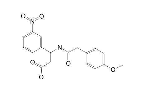 3-[2-(4-Methoxyphenyl)ethanoylamino]-3-(3-nitrophenyl)propanoic acid