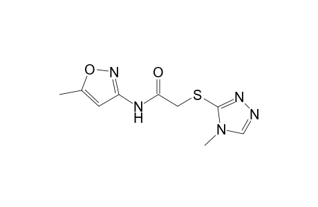 N-(5-Methyl-3-isoxazolyl)-2-[(4-methyl-4H-1,2,4-triazol-3-yl)sulfanyl]acetamide