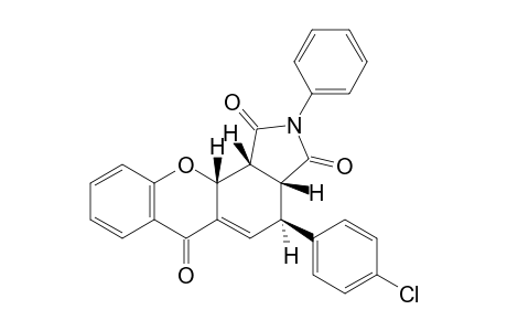 4-(4-CHLOROPHENYL)-1,3-DIOXO-2-PHENYL-3A,4,11A,11B-TETRAHYDROPYRROLO-[3,4-C]-XANTHONE