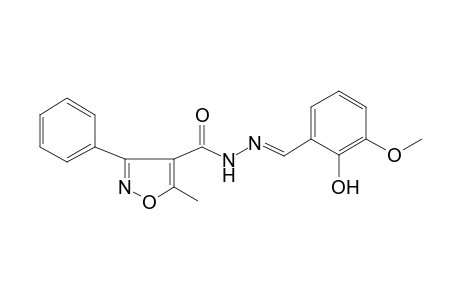 5-methyl-3-phenyl-4-isoxazolecarboxylic acid, (3-methoxysalicylidene)hydrazide