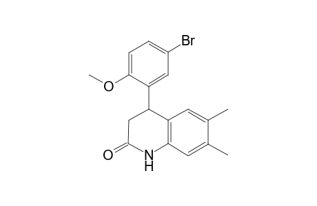 4-(5-Bromo-2-methoxy-phenyl)-6,7-dimethyl-3,4-dihydro-1H-quinolin-2-one