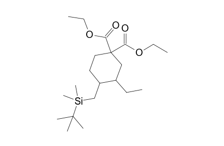 4-[[tert-butyl(dimethyl)silyl]methyl]-3-ethyl-cyclohexane-1,1-dicarboxylic acid diethyl ester