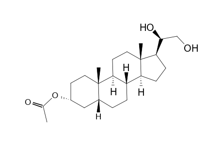 5β-pregnane-3α,20α,21-triol, 3-acetate