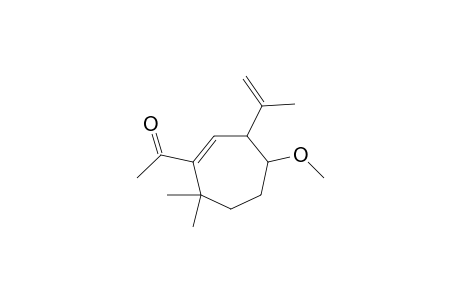 1-(3-isopropenyl-4-methoxy-7,7-dimethyl-cyclohepten-1-yl)ethanone