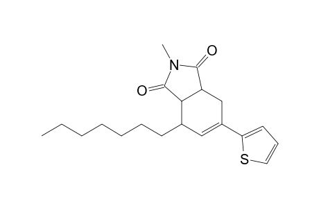 4-Heptyl-2-methyl-6-thiophen-2-yl-3a,4,7,7a-tetrahydroisoindol-1,3-dione