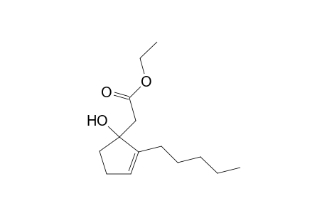 Ethyl 1-hydroxy-2-pentylcyclopent-2-ene-1-acetate