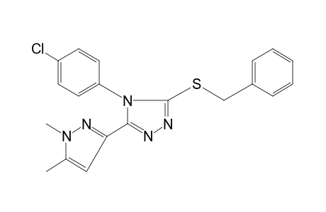 3-(benzylthio)-4-(p-chlorophenyl)-5-(1,5-dimethylpyrazol-3-yl)-4H-1,2,4-triazole