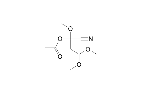 Butanenitrile, 2-(acetyloxy)-2,4,4-trimethoxy-