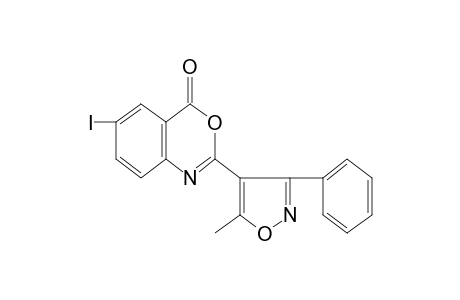 6-iodo-2-(5-methyl-3-phenyl-4-isoxazolyl)-4H-3,1-benzoxazin-4-one