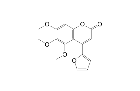 2H-1-Benzopyran-2-one, 4-(2-furanyl)-5,6,7-trimethoxy-