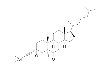 3.beta.-[(Trimethylsilyl)ethynyl]-3.alpha.-hydroxy-5.alpha.-cholest-7-en-6-one