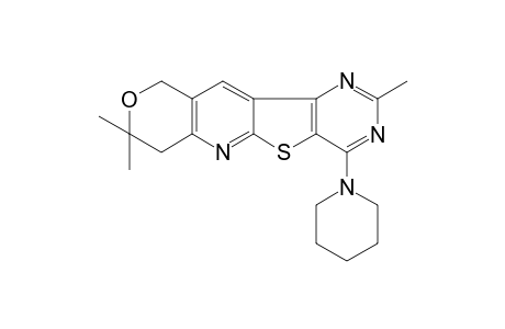 2,8,8-Trimethyl-4-(1-piperidinyl)-7,10-dihydro-8H-pyrano[3",4":5',6']pyrido[3',2':4,5]thieno[3,2-d]pyrimidine