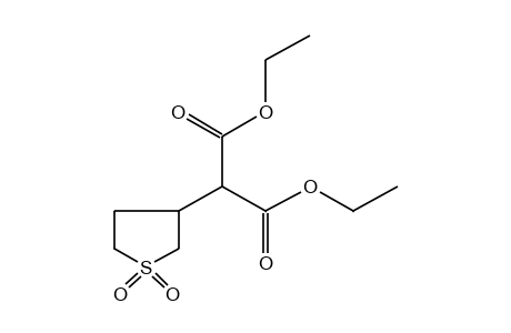 tetrahydro-3-thiophenemalonic acid, diethyl ester, 1,1-dioxide