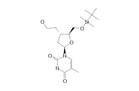 5'-O-TERT.-BUTYLDIMETHYLSILYL-3'-DEOXY-3'-C-(2''-HYDROXYETHYL)-THYMIDINE