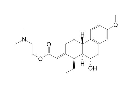 2-(Dimethylamino)ethyl (E)-(1R*,4aS*,10S*,10aS*)-1-Ethyl-10-hydroxy-7-methoxy-3,4,4a,9,10,10a-hexahydrophenanthren-2(1H)-ylideneacetate