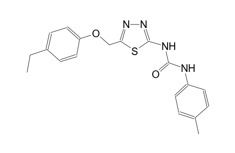 N-{5-[(4-ethylphenoxy)methyl]-1,3,4-thiadiazol-2-yl}-N'-(4-methylphenyl)urea