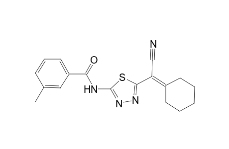 Benzamide, N-[5-(1-cyano-1-cyclohexylidenemethyl)-1,3,4-thiadiazol-2-yl]-3-methyl-