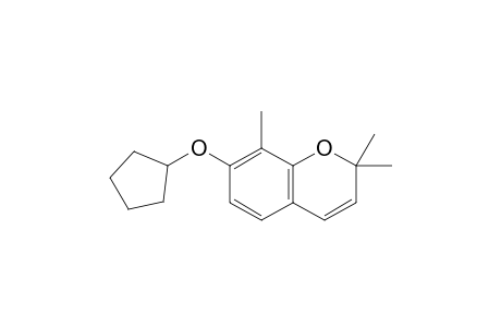 7-[Cyclopentyloxy]-2,2,8-trimethyl-chromene