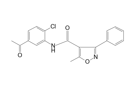 5'-acetyl-2'-chloro-5-methyl-3-phenyl-4-isoxazolecarboxanilide