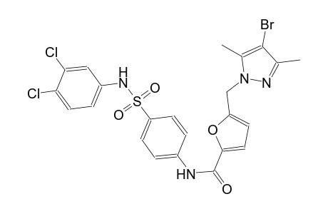 5-[(4-bromo-3,5-dimethyl-1H-pyrazol-1-yl)methyl]-N-{4-[(3,4-dichloroanilino)sulfonyl]phenyl}-2-furamide